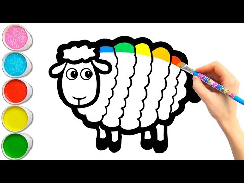 Cute Sheep And Cute Panda Icecream Drawing For Kids And Toddlers 