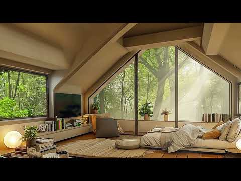 ☀️Early Morning Sunshine in Cozy Bedroom Ambience with Smooth Jazz Piano - Music for Relax &amp; Sleep