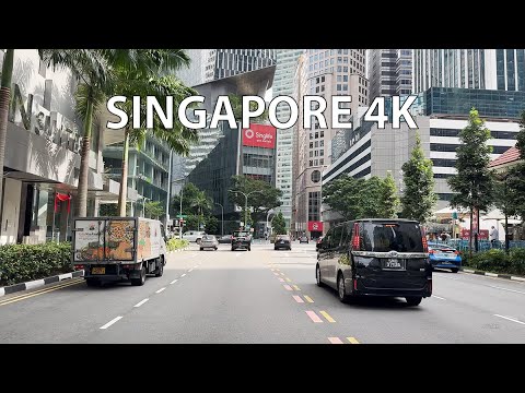 Singapore 4K - Tropical Skyline - Driving Downtown