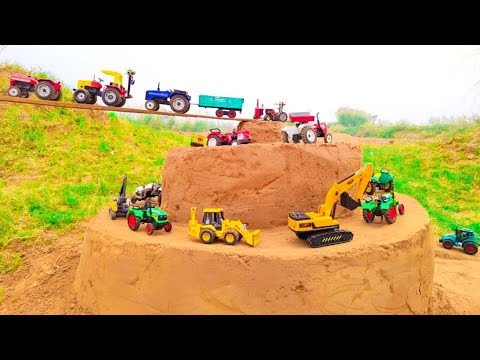 Swaraj tractor trolley and jcb video|jcb tractor video|jcb 3dx|