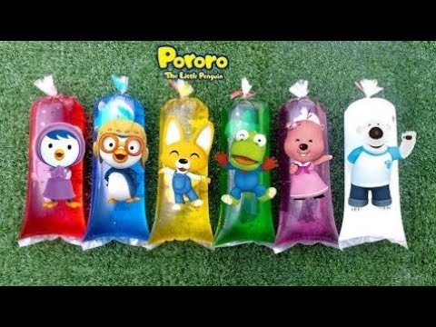 Pororo Bermain minuman Warna Warni Bersama Crong, Edy, Poby, Hary,Loopy, Patty, tong tong, hary,