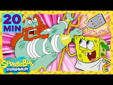 SpongeBob | 20 Minuten von K&ouml;nig Neptuns Zorn! | SpongeBob Schwammkopf