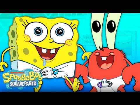 Plankton Turns SpongeBob and Mr. Krabs Into Babies! 🍼 | SpongeBob