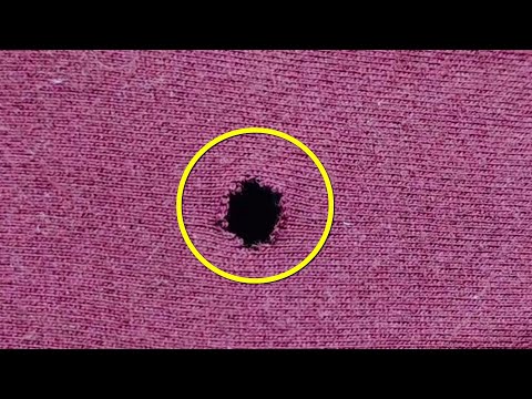 How to fix a hole on a T-shirt in a simple and easy way