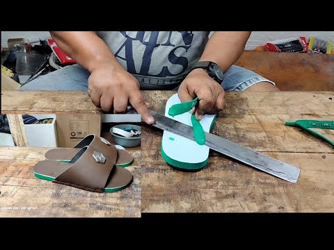 Membuat sandal selop yang fleksibel dari sandal japit