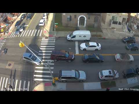 Brooklyn TLC driver goes against traffic in heavy congestion, runs a red, crashing into eScooter