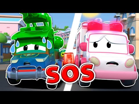 Oh no! Car city is on fire, but Super Fire Truck is SICK! | Cars &amp; Trucks Rescue for Kids