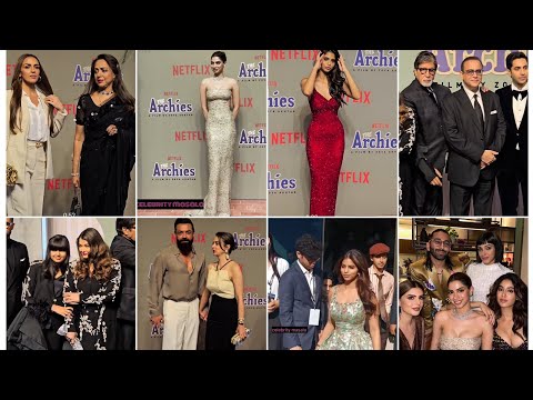 Celebrities Arrives at The Archies Grand Star Studded  Primers | Shahrukh family, Bachan family