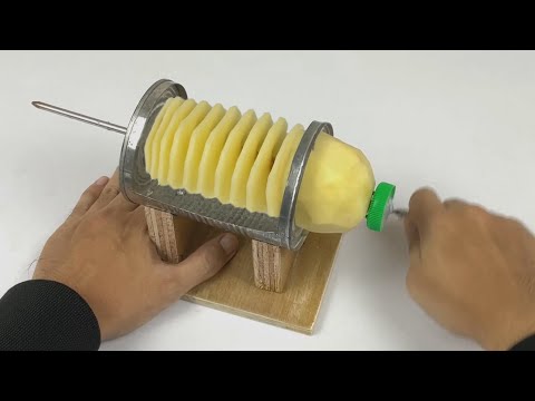 How to Make a Spiral Potato Cutter - Spring Potato Machine