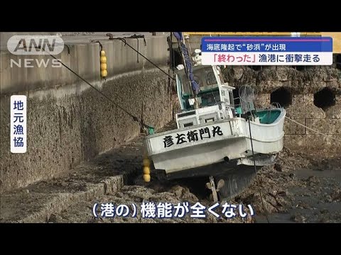 海底が隆起 海が&ldquo;砂浜&rdquo;に一変&hellip;なぜ？ カギは「逆断層運動」【スーパーJチャンネル】(2024年1月11日)