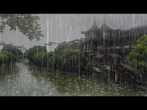 The Sound of Rain Falling Asleep in 2 Minutes - The Best Rain Sound in a Foggy Forest - ASMR