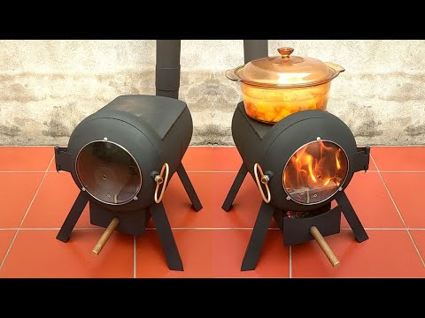 How to make a wood stove with an old gas bottle, fast and super effective