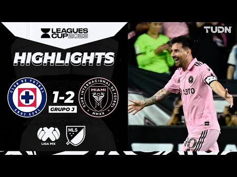 Resumen y goles | Cruz Azul 1-2 Inter Miami | Leagues Cup 2023 | TUDN | Cortes&iacute;a 