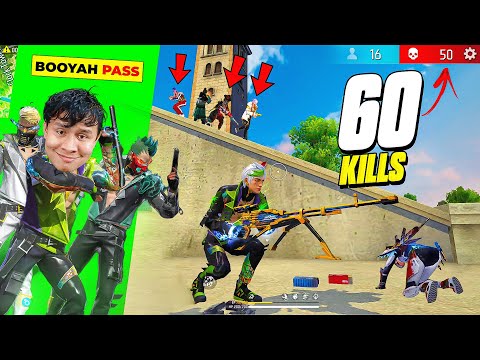 My Longest Free Fire Gameplay Video 🙌 All Booyah Pass S02 Bundles Used &amp; Total 60 Kills Done ✔️