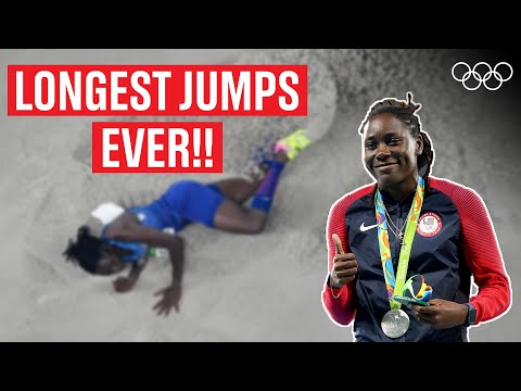 Top 5 longest Women's Long Jumps of all time at the Olympics!