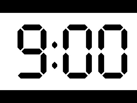 Digital Clock Countdown Timer - 9 minutes