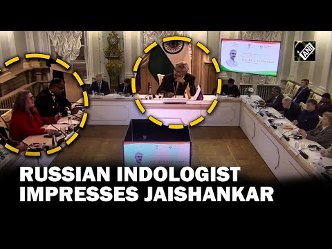 Russian Indologist impresses EAM S Jaishankar with &ldquo;Ramcharitmanas ka Anuvad&rdquo; in St Petersburg