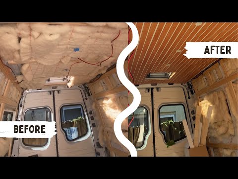Van Ceiling on a BUDGET l Van Build Ep. 13