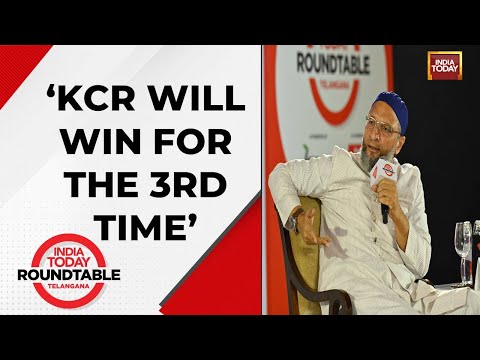 Will Ensure CM KCR Wins A 3rd Time Says Owaisi At Telangana Roundtable | Telangana Elections 2023