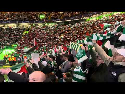 You&amp;rsquo;ll never walk alone - Celtic Vs Atletico Madrid - A show of support to Palestine