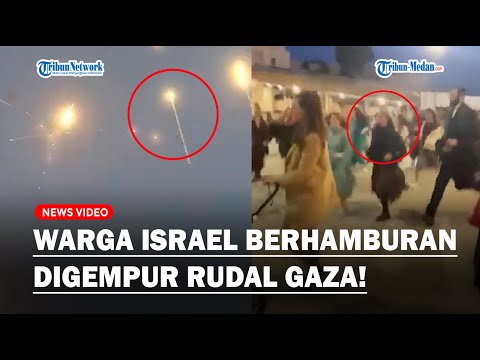 MERAUNG KETAKUTAN, Warga Israel Lari Kocar-kacir Selamatkan Diri dari KEGANASAN Rudal Gaza!