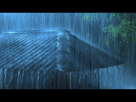 🔴 Heavy Rain on a Metal Roof to Sleep Instantly, Rain Sounds &amp; Thunderstorm for Sleeping at Night