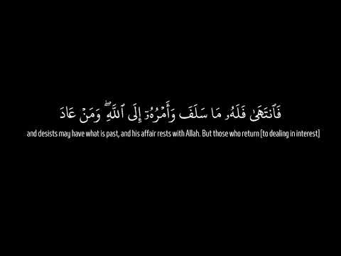 سورة البقرة/ الآيات {275-276}/القارئ: أحمد عبد العزيز النفيس/ كروما / آيات قرآنية خلفية سوداء