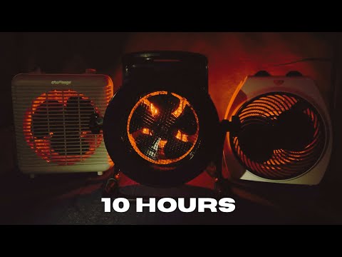 Heater White Noise Sound From 3 Fan Heaters To Help you Fall Asleep | 10hrs | Black Screen