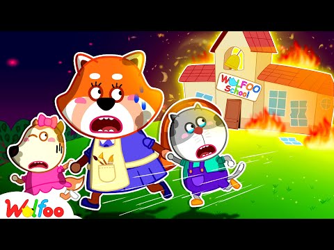 Run!!!! School is Burning! - Wolfoo Learns Safety Tips | Fire Safety Cartoon 🤩 Wolfoo Kids Cartoon