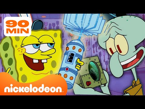 SpongeBob | JEDES Ger&auml;t und jede Erfindung aus SpongeBob Schwammkopf! | 90-Minuten-Zusammenstellung