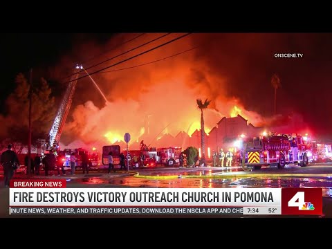 Fire destroys Victory Outreach Church in Pomona