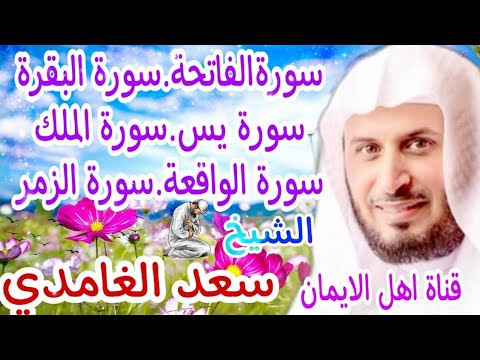 سورة البقرة.سورة الفاتحة وسورة يس وسورة الملك وسورة الواقعة وسورةالزمر بصوت رائع الشيخ سعد الغامدي