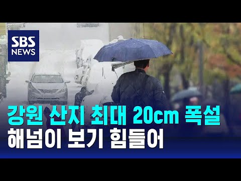 [날씨] 강원 산지 최대 20cm 폭설&hellip;해넘이 보기 힘들어 / SBS