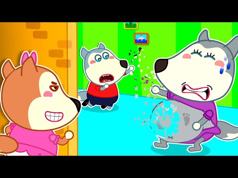 Oh No Baby Wolf! Pregnant Mommy is Deleted Forever!?  | Kids Cartoon  | 