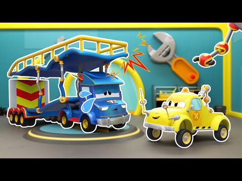 Super Carrier Truck needs a new PLATFORM | Emergency Vehicles for kids | Car Repair