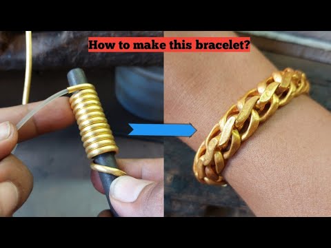 How to make a bracelet using plastic || 24k gold bracelet is made