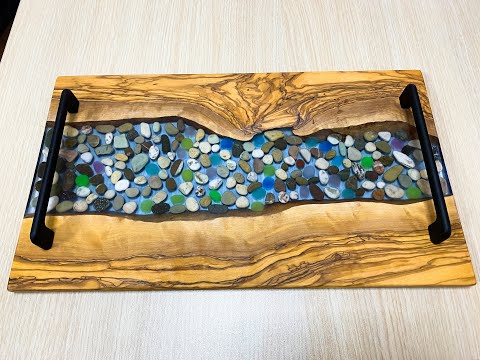 Olive Stone Epoxy Tray - Zeytinden Taşlı Epoksi Tepsi