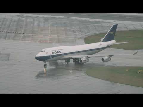 British Airways - BOAC 747 Arrival with ATC