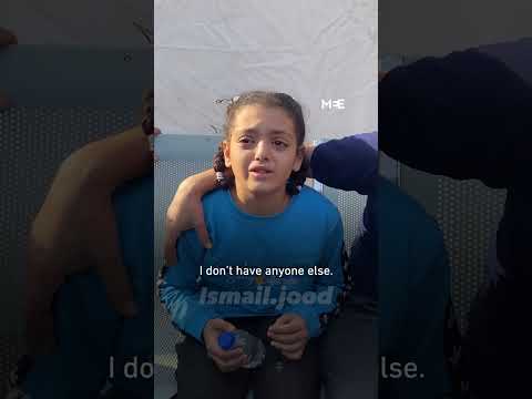 Palestinian girl breaks down after her mother is killed