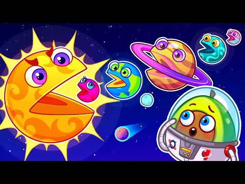 🌎NEW! 🪐 Hungry Planets 🪐 Solar System for Kids || Planets Size for Baby by Pit &amp; Penny Stories🥑✨