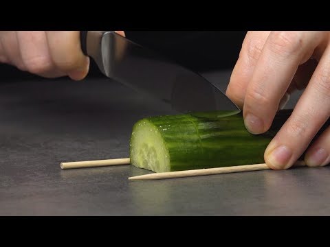 Cut The Cucumber Just So &amp; It Becomes A Work Of Art