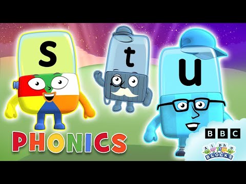 Phonics - Learn to Read | Letters S, T, U | Alphablocks