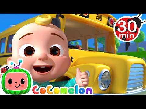 Wheels on the Bus 30 MIN LOOP | Karaoke Nursery Rhymes &amp; Kids Songs - CoComelon