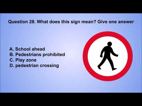 Road Signs And Traffic Signs Test / Driving Theory Test Questions &amp; Answers 2022 UK.