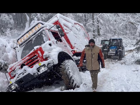 CARAVAN ALMOST TIPPED OVER AT SNOW CAMP