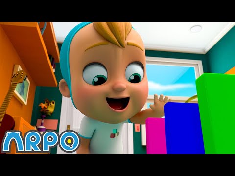 Protect the Dominoes! | ARPO The Robot | Funny Kids Cartoons | Kids TV Full Episodes