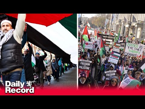 London protest sees tens of thousands call for permanent ceasefire in Gaza amid temporary truce