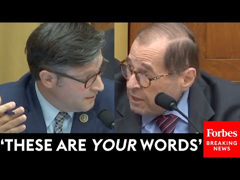 Mike Johnson Reads Jerry Nadler's Own Words About Defunding Police Back To Him, Then Nadler Reacts