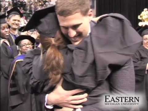 Army Sgt. Ben Simcox Surprises Sister Kathleen at Eastern Michigan 2012 Commencement