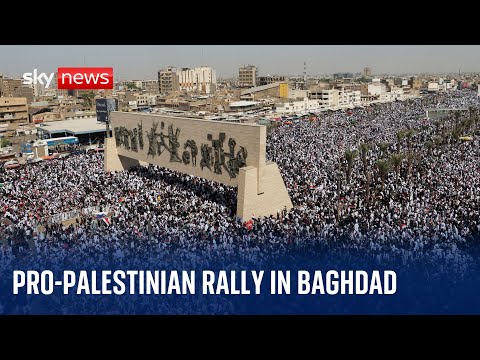 Israel-Hamas war: Tens of thousands join pro-Palestinian rally in Baghdad